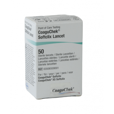 Lancete za odvzem krvi COAGUCHEK SOFTCLIX, 50 lancet